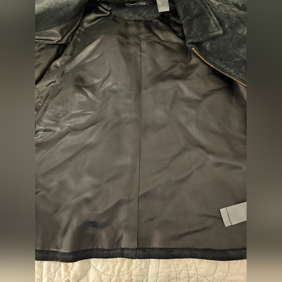 Liz Claiborne 100% Suede Women's Black Zip-Up Jacket Size Large - Picture 9 of 9